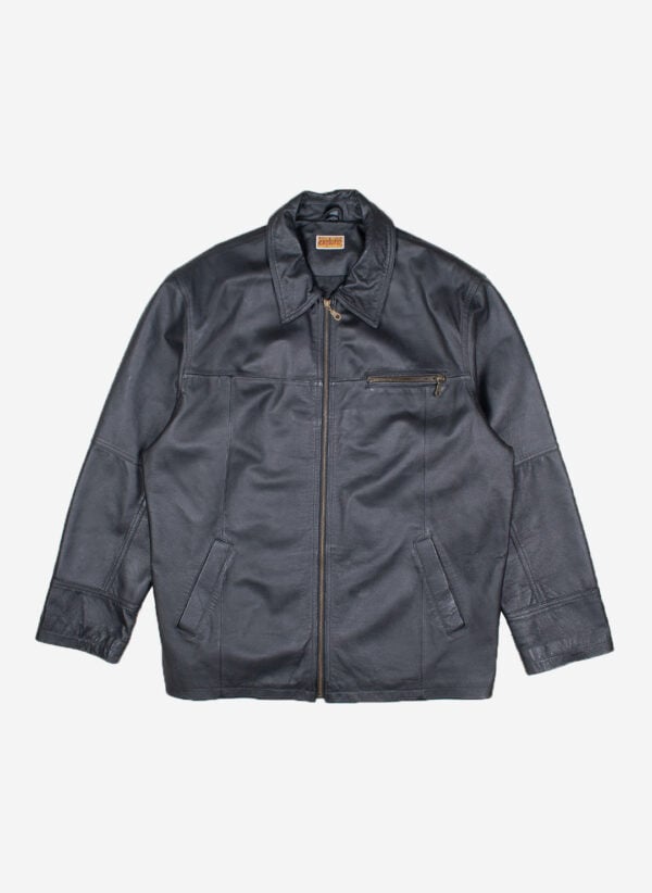 Vintage Lederjacke Explorer schwarz