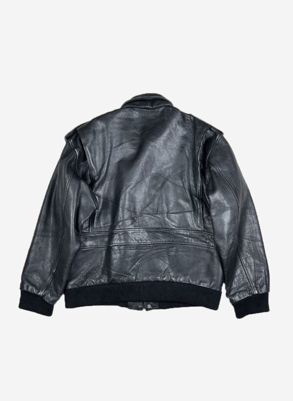 Vintage Aviator Lederjacke schwarz